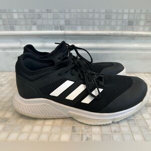 adidas Women's Court Team Bounce Volleyball Black and White Shoe